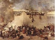 Francesco Hayez The destruction of the Temple of Jerusalem. oil painting on canvas